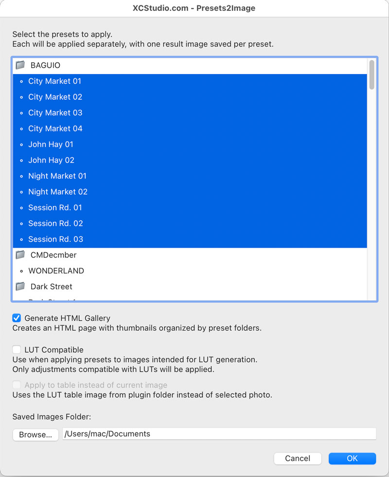 HTML Gallery Output